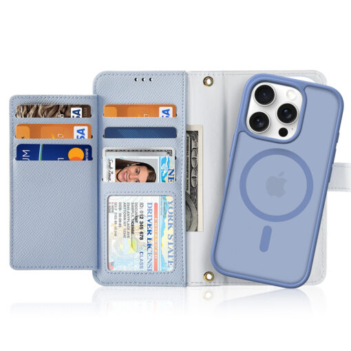 iPhone 16 PRO MAX kaaned 2in1 nahast Dux Ducis Lawa sinine 1