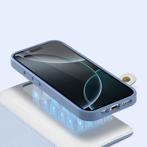 iPhone 16 PRO MAX kaaned 2in1 nahast Dux Ducis Lawa sinine 4