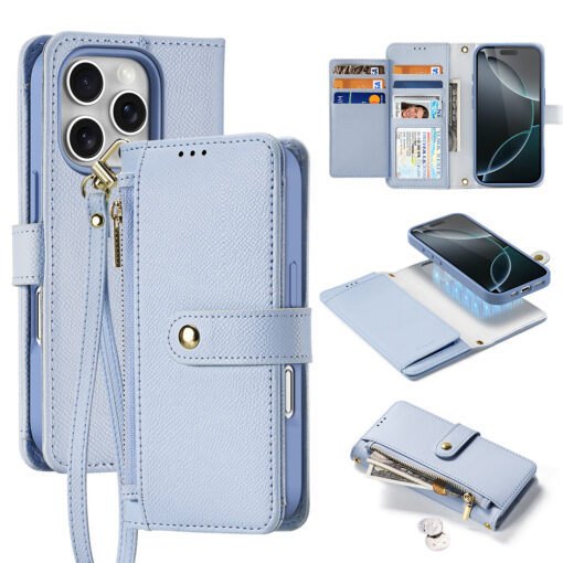 iPhone 16 PRO MAX kaaned 2in1 nahast Dux Ducis Lawa sinine