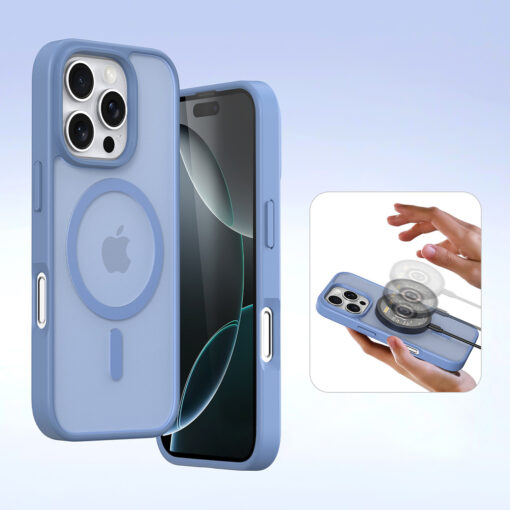 iPhone 16 PRO kaaned 2in1 nahast Dux Ducis Lawa sinine 4