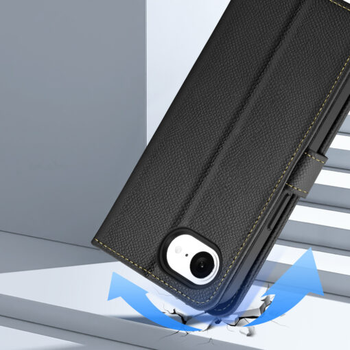 iPhone 16E kaaned 2in1 nahast Dux Ducis Lawa must 10