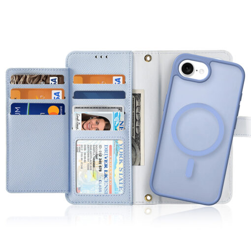 iPhone 16E kaaned 2in1 nahast Dux Ducis Lawa sinine 1