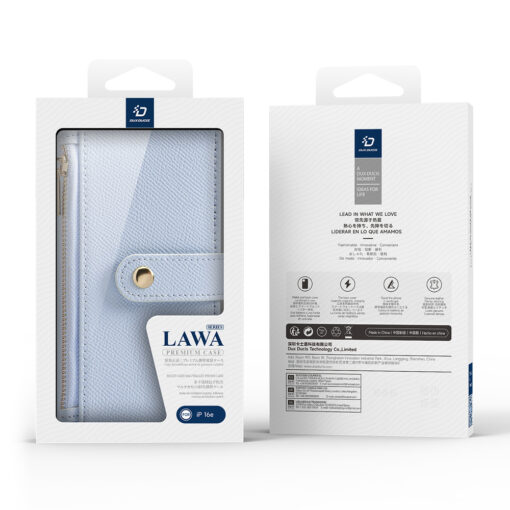 iPhone 16E kaaned 2in1 nahast Dux Ducis Lawa sinine 2