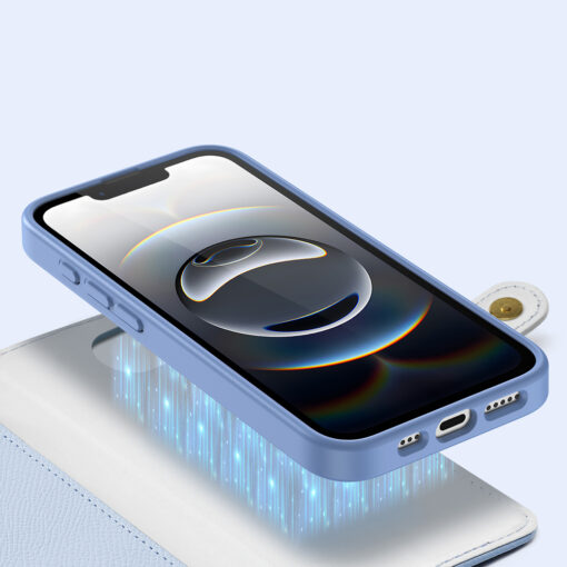 iPhone 16E kaaned 2in1 nahast Dux Ducis Lawa sinine 5