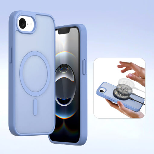 iPhone 16E kaaned 2in1 nahast Dux Ducis Lawa sinine 6