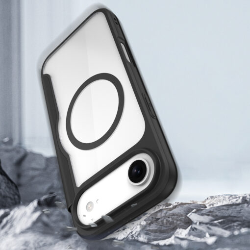 iPhone 17 AIR kaaned MagSafe Dux Ducis Skin X Pro plastikust taguse ja silikoonist servaga must 11