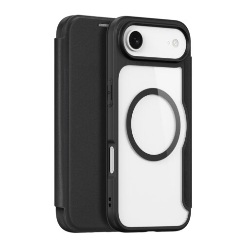 iPhone 17 AIR kaaned MagSafe Dux Ducis Skin X Pro plastikust taguse ja silikoonist servaga must