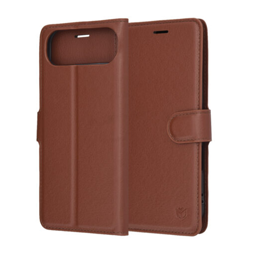 iPhone 17 AIR kaaned kunstnahast Leather Folio pruun 2