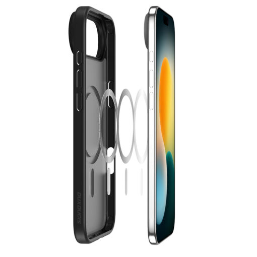 iPhone 17 AIR umbris MagSafe Dux Ducis YIND plastikust taguse ja silikoonist servaga must 4