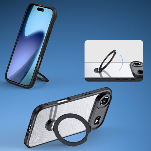 iPhone 17 AIR umbris MagSafe silikoonist ja plastikust Aimo Series must 3 1