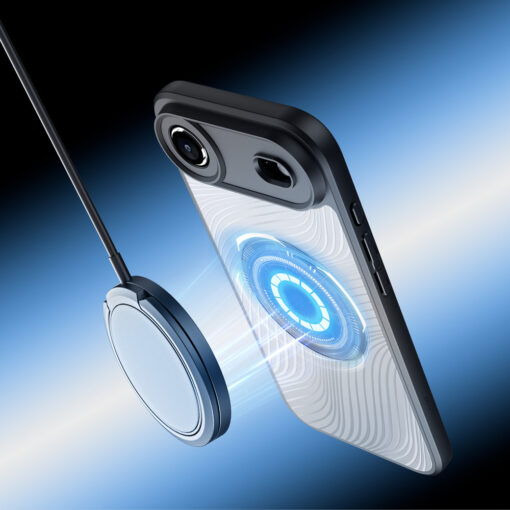 iPhone 17 AIR umbris MagSafe silikoonist ja plastikust Aimo Series must 3