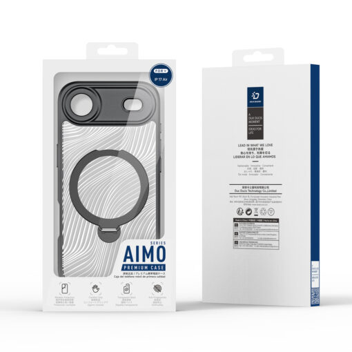 iPhone 17 AIR umbris MagSafe silikoonist ja plastikust Aimo Series must 8 1