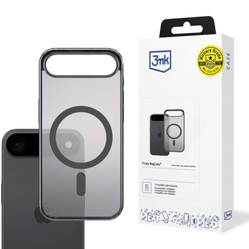 iPhone 17 AIR umbris silikoonist – 3mk Frosty MagCase Black