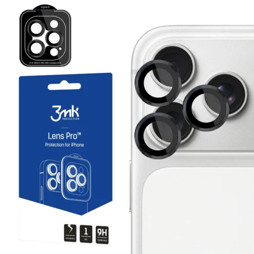 iPhone 17 PRO 17 PRO MAX kaamera kaitseklaas 3mk Lens Protect PRO black 8