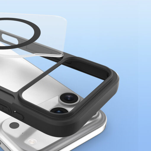 iPhone 17 PRO MAX kaaned MagSafe Dux Ducis Skin X Pro plastikust taguse ja silikoonist servaga must 10