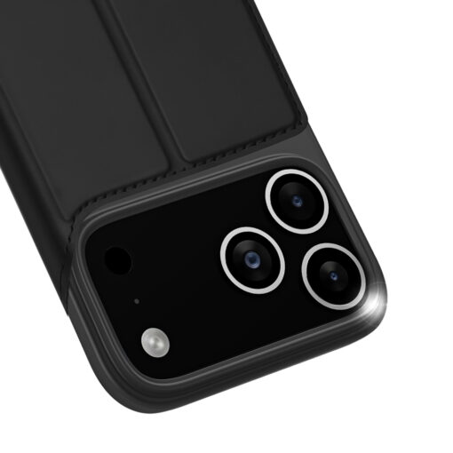 iPhone 17 PRO MAX kaaned kunstnahast Dux Ducis Skin Pro must 4