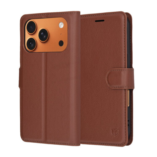 iPhone 17 PRO MAX kaaned kunstnahast Leather Folio pruun 1