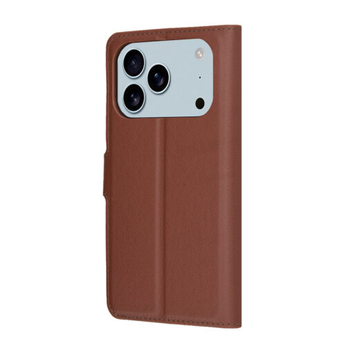iPhone 17 PRO MAX kaaned kunstnahast Leather Folio pruun 3