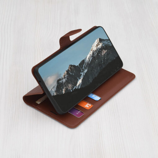 iPhone 17 PRO MAX kaaned kunstnahast Leather Folio pruun 6