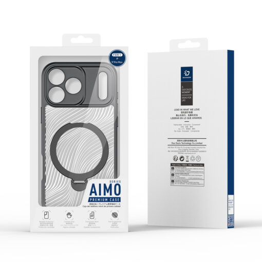 iPhone 17 PRO MAX umbris MagSafe silikoonist ja plastikust Aimo Series must 8