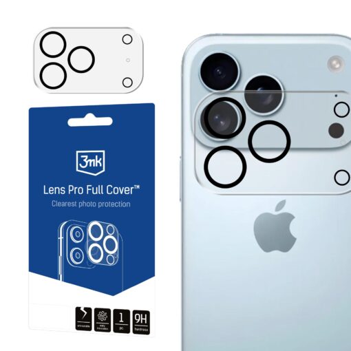 iPhone 17 PRO kaamera kaitseklaas 3mk Lens Pro Full Cover