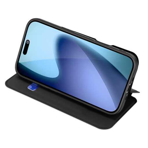iPhone 17 PRO kaaned kunstnahast Dux Ducis Skin Pro must 1