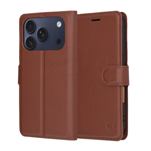 iPhone 17 PRO kaaned kunstnahast Leather Folio pruun 1