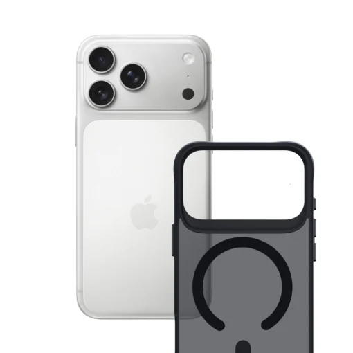 iPhone 17 PRO umbris silikoonist servadega – 3mk Smoke MagCase 1