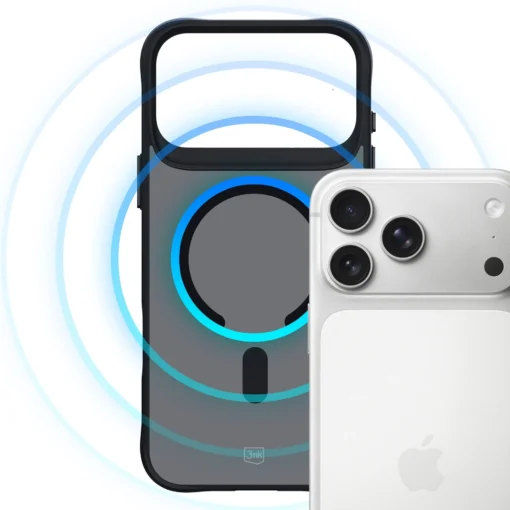 iPhone 17 PRO umbris silikoonist servadega – 3mk Smoke MagCase 7