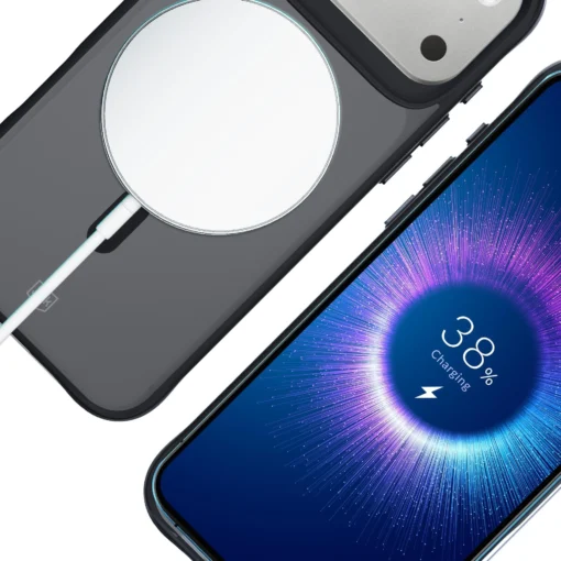 iPhone 17 PRO umbris silikoonist servadega – 3mk Smoke MagCase 9