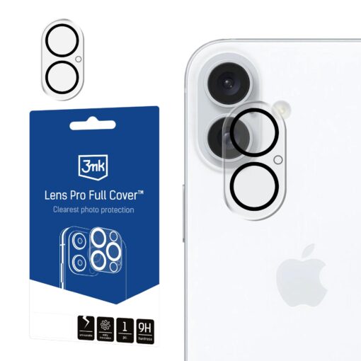 iPhone 17 kaamera kaitseklaas 3mk Lens Pro Full Cover