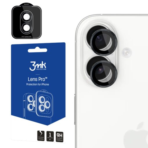 iPhone 17 kaamera kaitseklaas 3mk Lens Protect PRO black