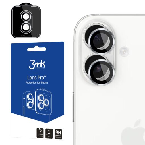 iPhone 17 kaamera kaitseklaas 3mk Lens Protect PRO silver