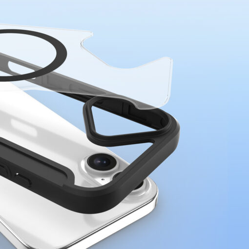 iPhone 17 kaaned MagSafe Dux Ducis Skin X Pro plastikust taguse ja silikoonist servaga must 10