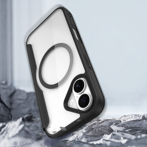 iPhone 17 kaaned MagSafe Dux Ducis Skin X Pro plastikust taguse ja silikoonist servaga must 11