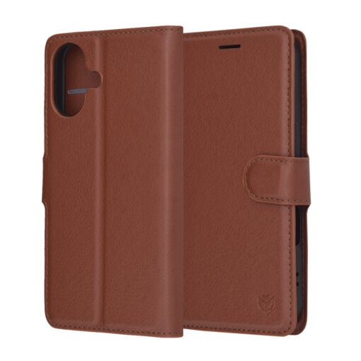 iPhone 17 kaaned kunstnahast Leather Folio pruun 1