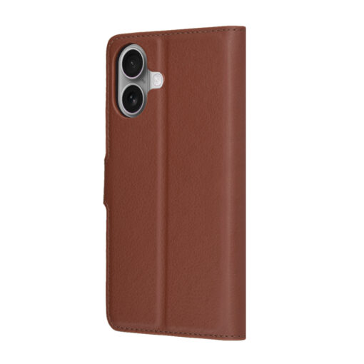 iPhone 17 kaaned kunstnahast Leather Folio pruun 2