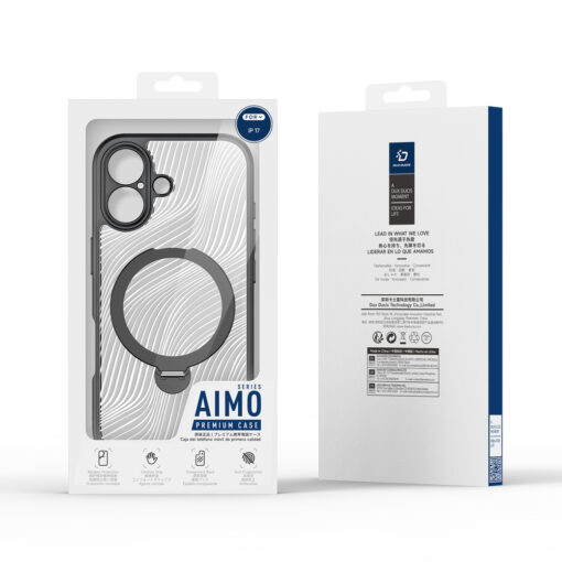 iPhone 17 umbris MagSafe silikoonist ja plastikust Aimo Series must 6