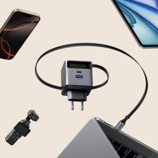 Seinalaadija UGREEN X615 65W 3A 1 x USB A 1 x USB C USB C juhtmega 4