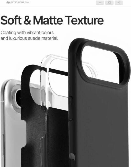 iPhone 17 AIR umbris silikoonist MagSafe Mercury Pure must 4