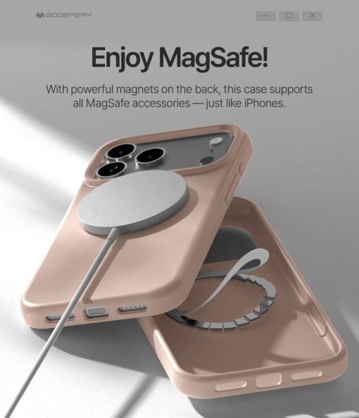 iPhone 17 PRO MAX umbris silikoonist MagSafe Mercury Pure roosaliivakarva 5