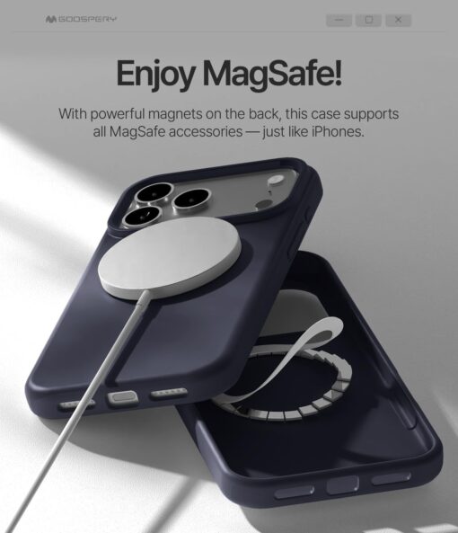 iPhone 17 PRO MAX umbris silikoonist MagSafe Mercury Pure tumesinine 5