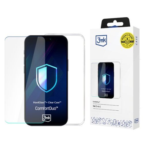 iPhone 17 PRO umbris silikoonist ClearCase kaitseklaas 3mk ComfortDuo