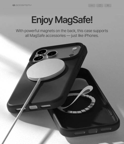 iPhone 17 PRO umbris silikoonist MagSafe Mercury Pure must 2