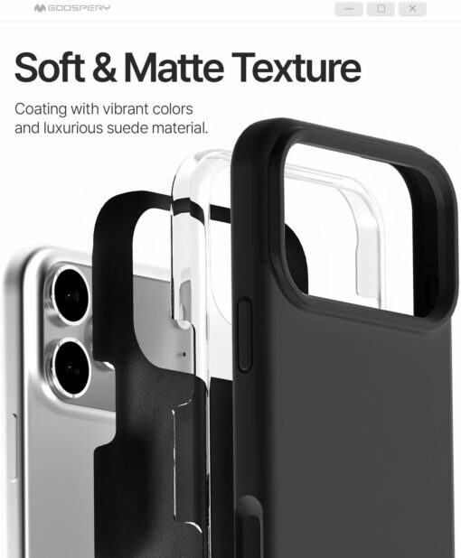 iPhone 17 PRO umbris silikoonist MagSafe Mercury Pure must 4