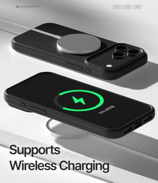 iPhone 17 PRO umbris silikoonist MagSafe Mercury Pure must 5