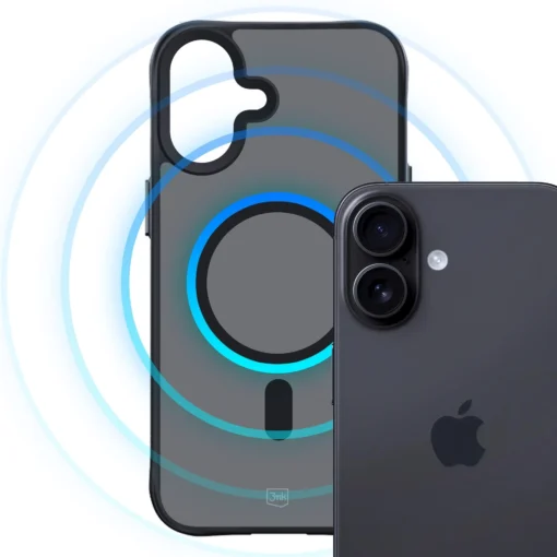 iPhone 17 umbris silikoonist servadega – 3mk Smoke MagCase 12