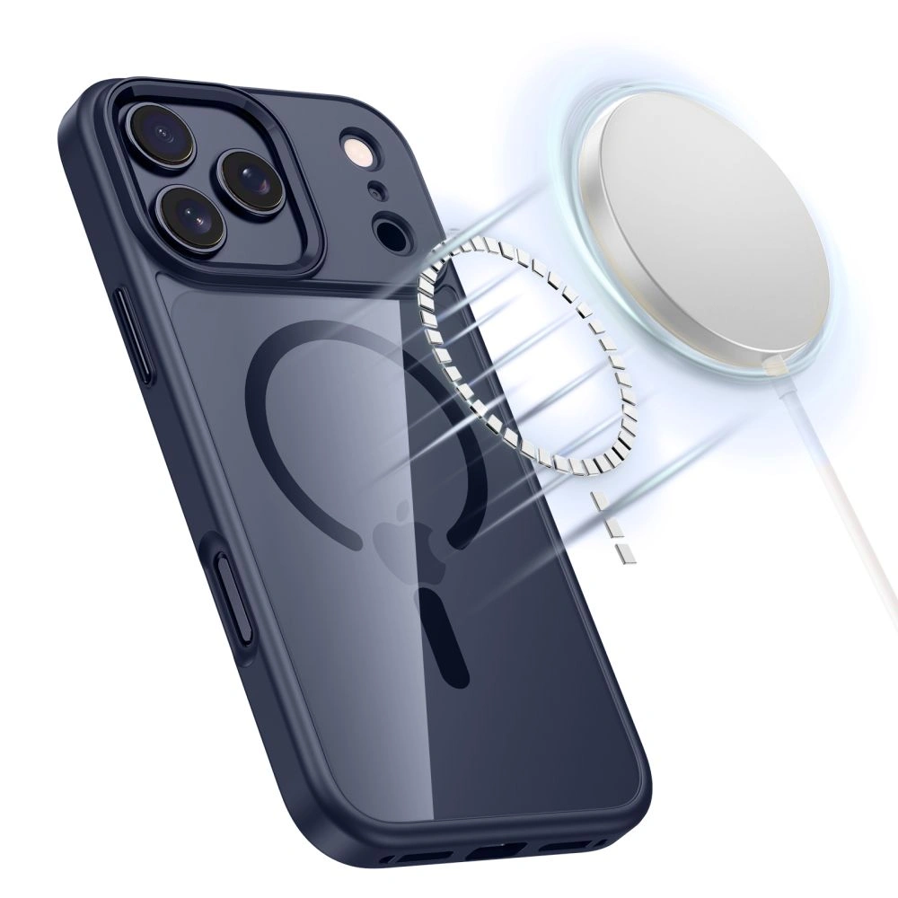 iPhone-17-PRO-MAX-umbris-silikoonist-raami-ja-plastikust-tagusega-MagSafe-MagMat-tumesinine-labipaistev-1 iPhone 17 PRO MAX umbris silikoonist raami ja plastikust tagusega MagSafe MagMat tumesinine labipaistev 1