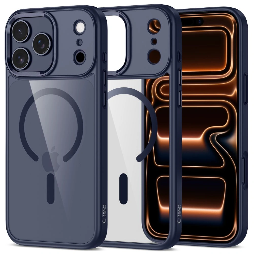 iPhone-17-PRO-MAX-umbris-silikoonist-raami-ja-plastikust-tagusega-MagSafe-MagMat-tumesinine-labipaistev iPhone 17 PRO MAX umbris silikoonist raami ja plastikust tagusega MagSafe MagMat tumesinine labipaistev