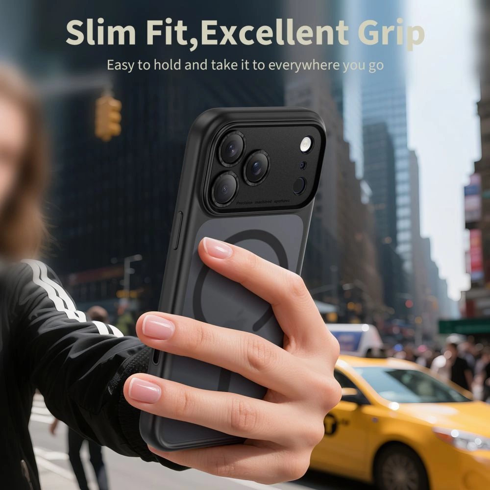 iPhone-17-PRO-MAX-umbris-silikoonist-raami-ja-plastikust-tagusega-MagSafe-MagPeak-matt-must-3 iPhone 17 PRO MAX umbris silikoonist raami ja plastikust tagusega MagSafe MagPeak matt must 3